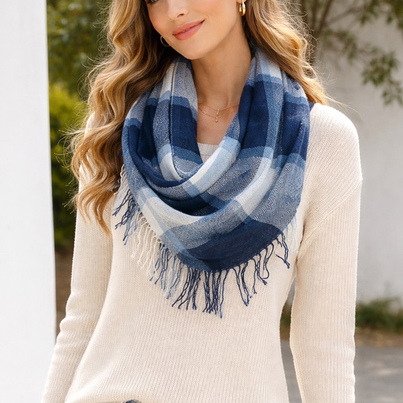 Accessories - Blue Plaid Women's Infinity Scarf